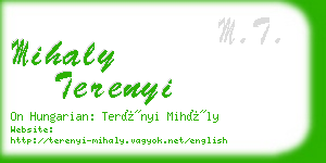 mihaly terenyi business card